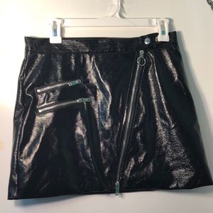 Black “leather” skirt